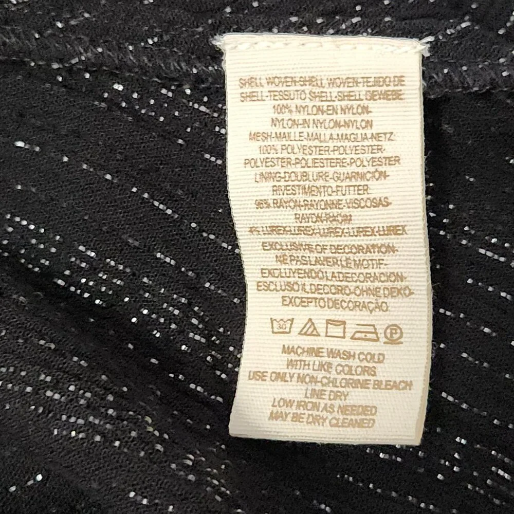 Free People Beaded Panama City Mini Dress Women's Size S Black